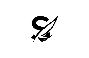 Initial S Linked Sharp Shape Wings Vector Logo