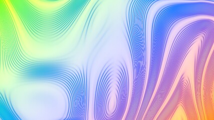 Colorful green blue orange pastel 3D dynamic abstract liquid light and shadow artistic gradient wavy futuristic texture pattern background