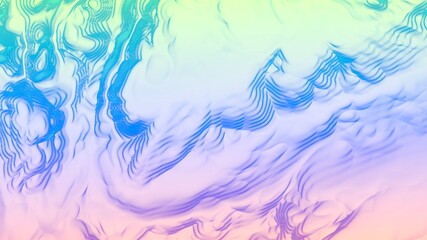 Fototapeta na wymiar Colorful green blue orange pastel 3D dynamic abstract liquid light and shadow artistic gradient wavy futuristic texture pattern background