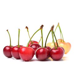 cherries isolated on white background