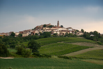 Fototapeta na wymiar Italy, Piedmont, Olivola, hill town