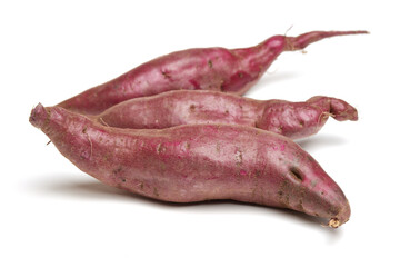 sweet potato on the white background