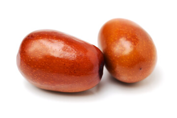 jujube or chinese date on white background