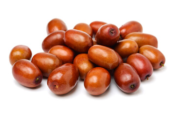 jujube or chinese date on white background