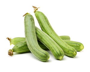 fresh loofah on the white background