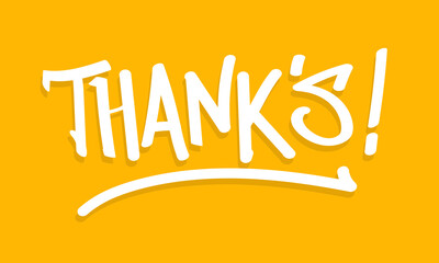 Thank You Text Handwritten Lettering Calligraphy Greeting Card