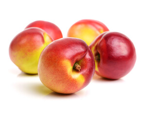 peaches isolated on white background