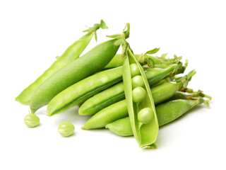 green peas isolated on white
