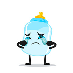 vector illustration of pacifier mascot or character open hand