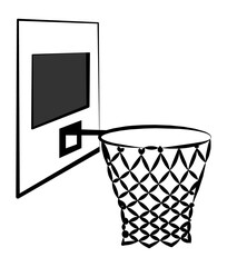 Fototapeta na wymiar Basketball basket icon. Vector stock illustration
