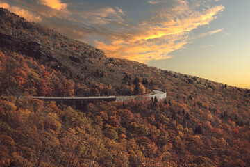 sunset in the mountains