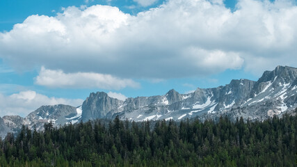 mountains and clouds