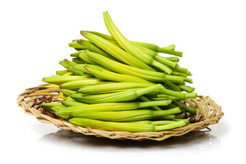 fresh daylily isolated on white background