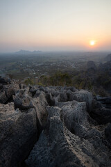 Limestone mountain Sunset Sunrise in Asia