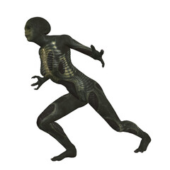 3d render of a fantasy alien figure