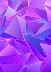 3d Triangles, abstract  background. Design wallpaper.