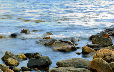 Fototapeta na wymiar rocks on the beach