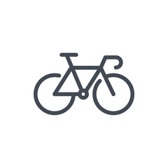 Fototapeta premium Bike and Cycling line icon. Bicycle vector outline sign.