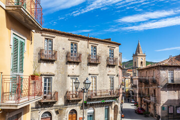 Fototapeta na wymiar Italy, Sicily, Messina Province, Novara di Sicilia. The medieval hill town of Novara di Sicilia.