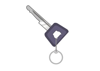 Car key. Simple flat illustration.