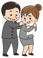 女性にセクハラをする男性上司　ハラスメント