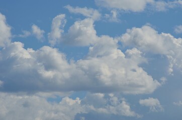 white clouds on blue sky background