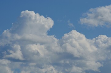 white clouds on blue sky background