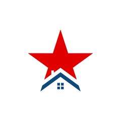 star logo design simple roof. icon vector