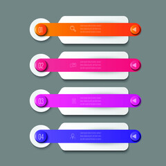 Business design arrow template Timeline business planning process with options, steps. Vector illustration. use for presentation and web design organization with Gradient colors