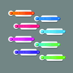 Business design arrow template Timeline business planning process with options, steps. Vector illustration. use for presentation and web design organization with Gradient colors
