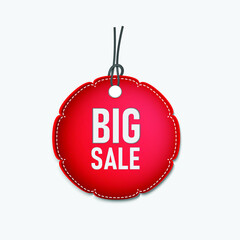  tags and labels, template shopping labels. Blank, discount and price tags on red paper use for advertising.