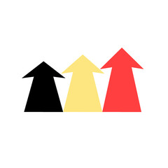 Arrow Up icon. This rounded flat symbol is drawn