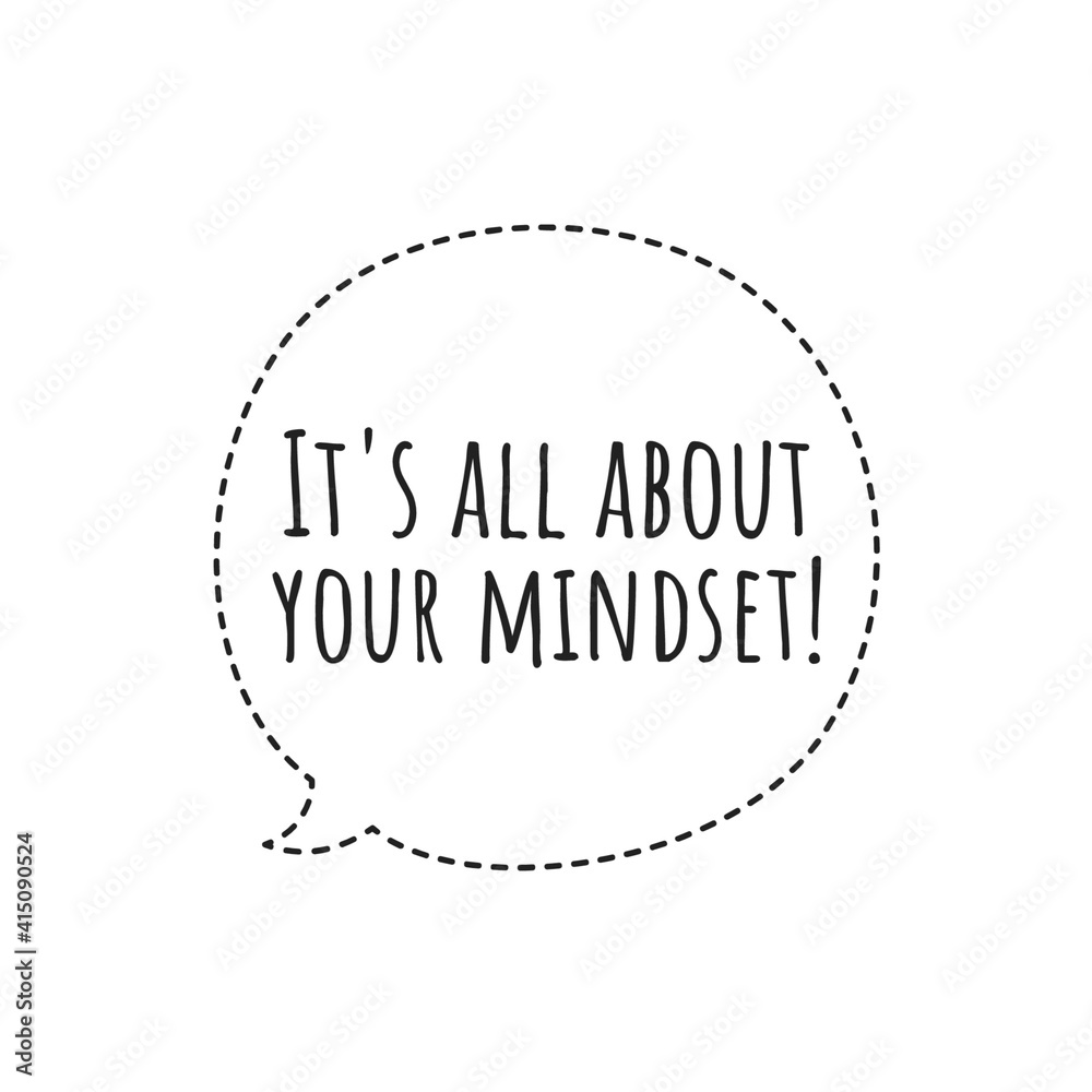 Wall mural ''It's all about your mindset'' Lettering