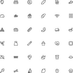 icon vector icon set such as: wildlife, dairy, go, key, parmesan, asian, modern, simplicity, vermicelli, mint, rectangular, animal, ditalini, container, orchid, pub, shiitake, campanelle, cold