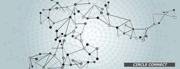 Modern illustration with social connect on white background for concept design. Global network connection. Web connection concept