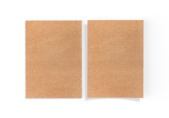 Fototapeta premium Rigid Cardboard Corrugated Sheets Pads Divider Art Craft Board, Single Wall Cardboard Corrugated Sheets Board Pallet Layer Pads, 3D Illustration