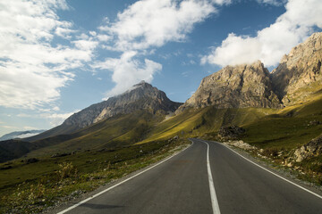 Mountains landscape tha the caucasus Russia