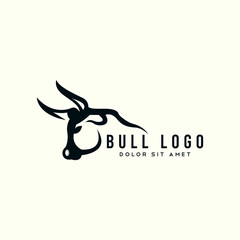 Bull logo design premium template