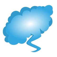 Cloud bubble icon. Isometric illustration of cloud bubble vector icon for web
