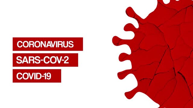 Coronavirus Outbreak, Covid 19 2D Animation SARS-COV-2 in and out of frame. Different virus names, 4K 60 ffs.