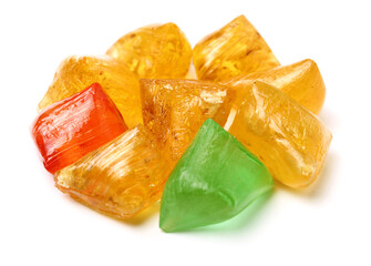 Colorful candies isolated in white background 
