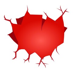 Crack cartoon icon. Isometric illustration of crack cartoon vector icon for web