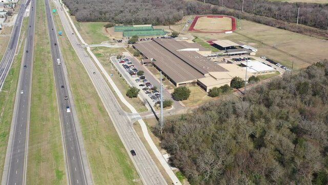Modern Junior High School Facilities and Ballfields, Bryan, Texas, USA