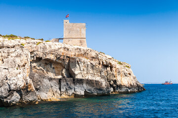 Coastal landscape with Mgarr ix-Xini Tower, Malta