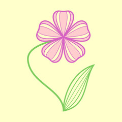 Spring flower icon. Flat design style vector illustration