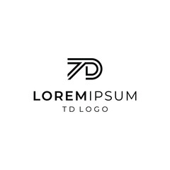 letter TD monogram logo vector modern simple combination concepts