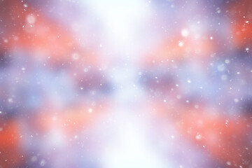 Naklejka premium blurred snow / winter abstract background, snowflakes on abstract blurred glowing leaf background