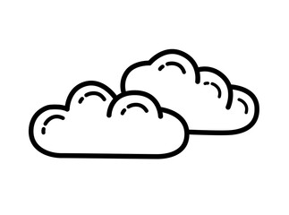 Clouds icon isolated on white background.