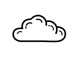 Clouds icon isolated on white background.