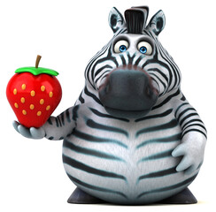 Naklejka premium Fun zebra - 3D Illustration